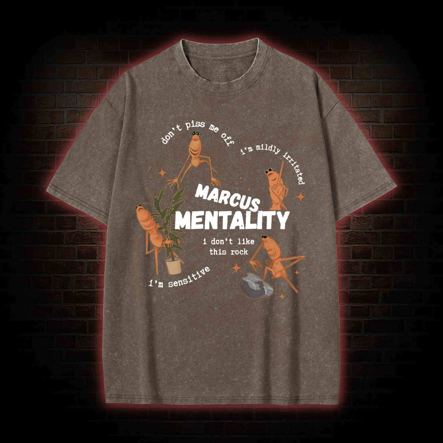 Marcus the Worm Washed T-shirt