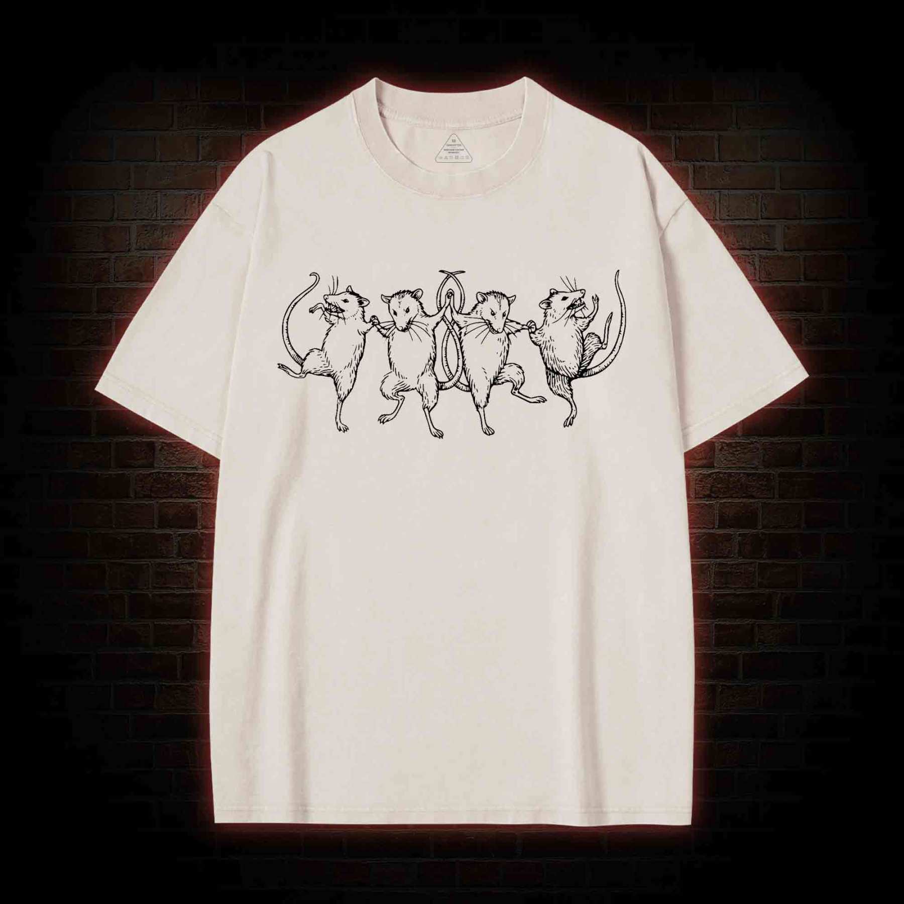 Dancing Rats Washed T-shirt
