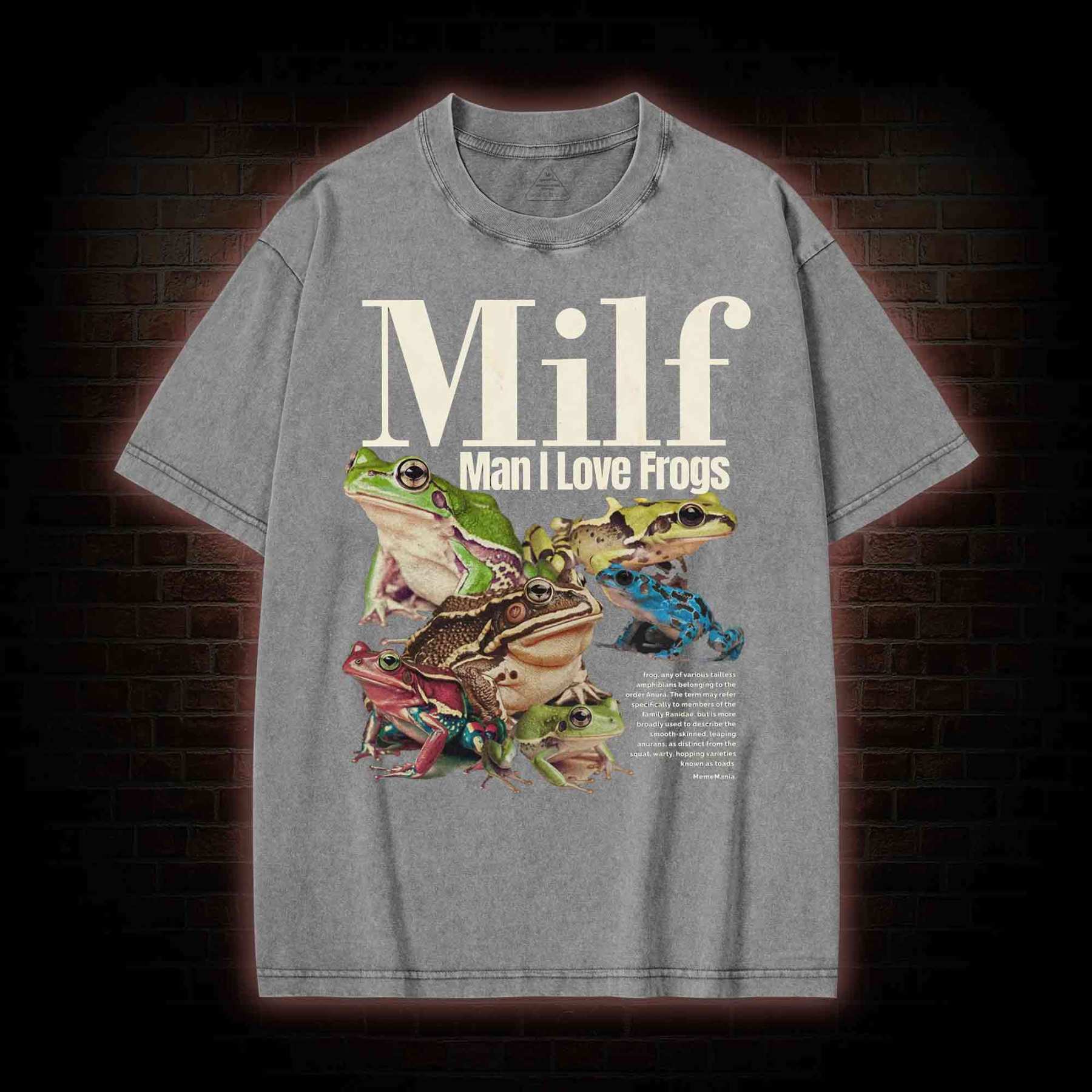 Man I Love Frogs Washed T-shirt