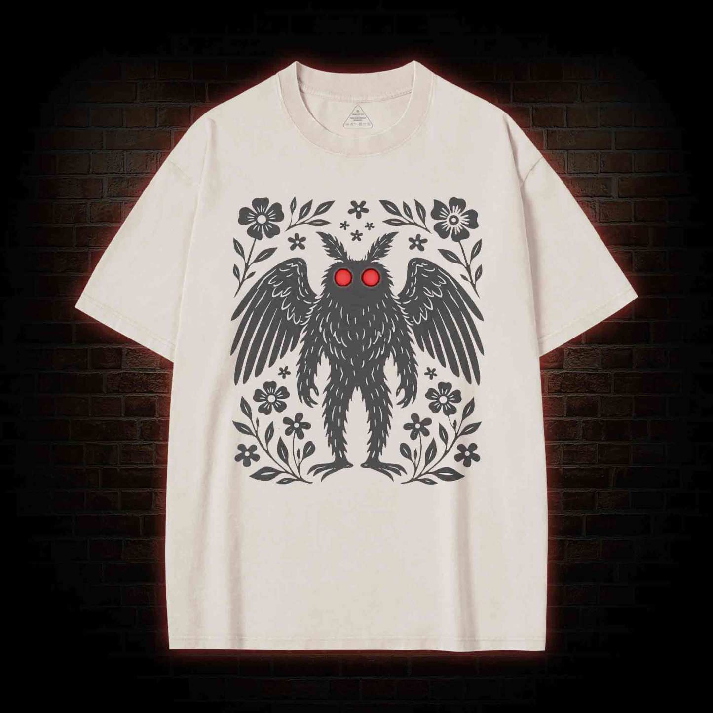 Mothman Cryptid Washed T-shirt