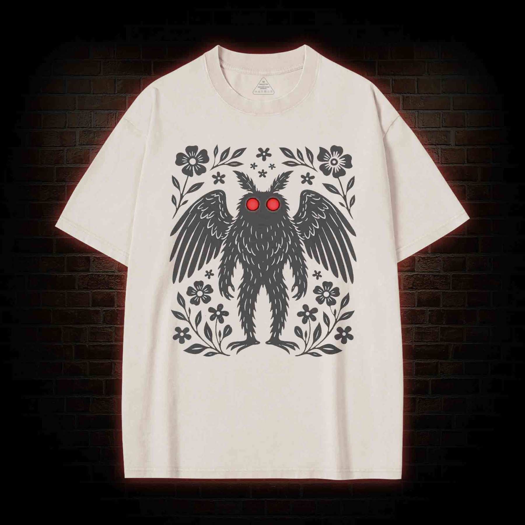 Mothman Cryptid Washed T-shirt