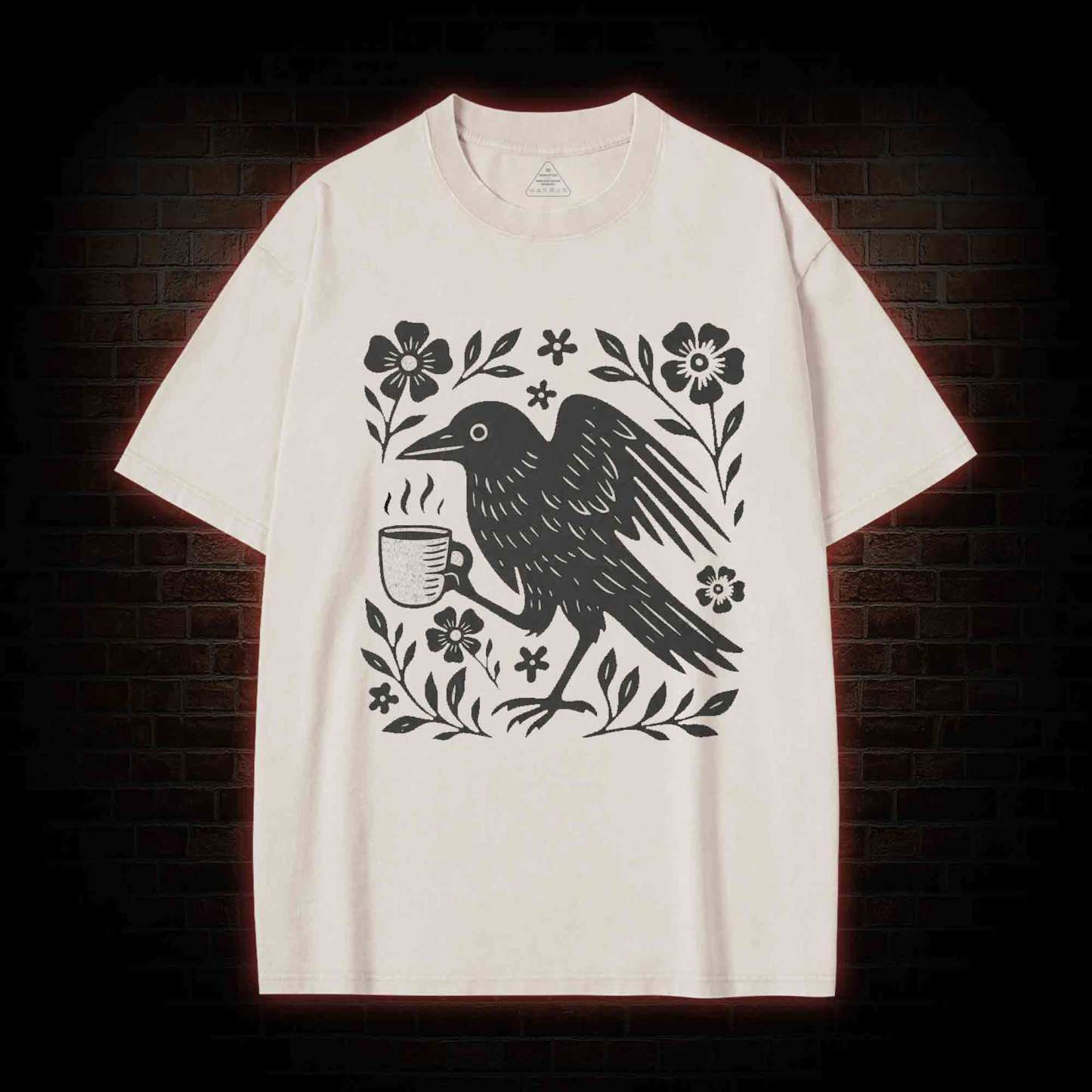 Bird Coffee Washed T-shirt
