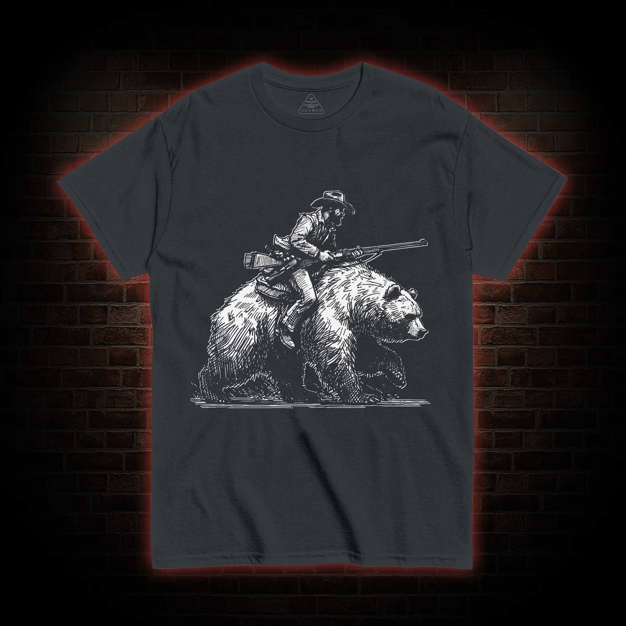Cowboy Riding a Bear T-shirt
