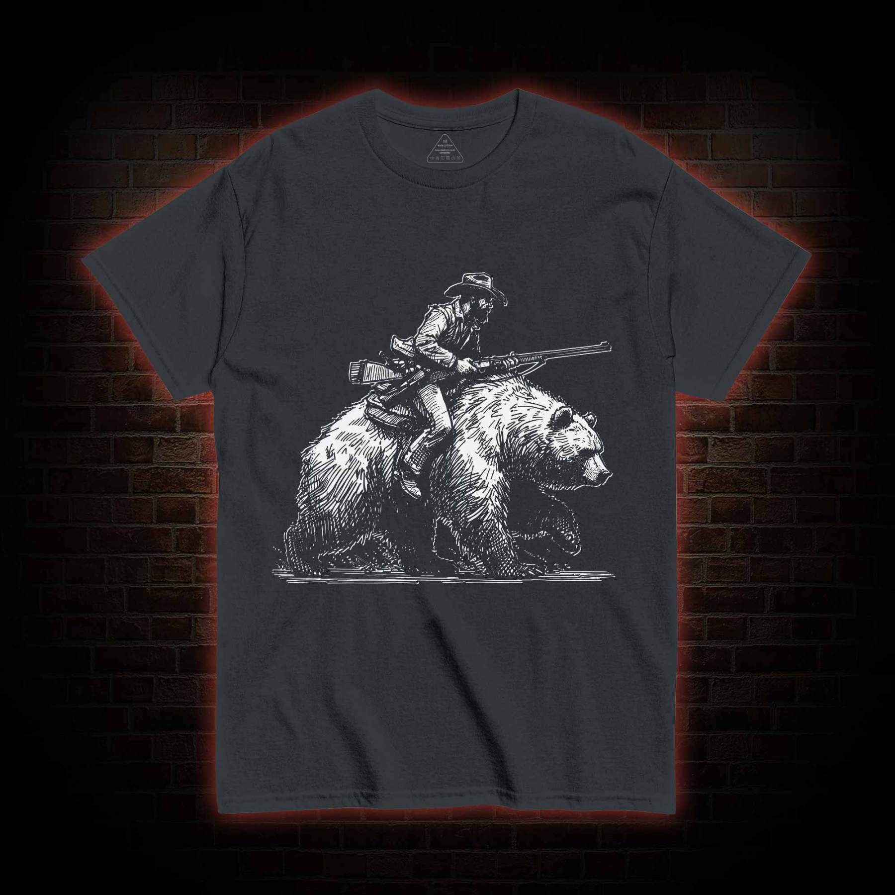 Cowboy Riding a Bear T-shirt