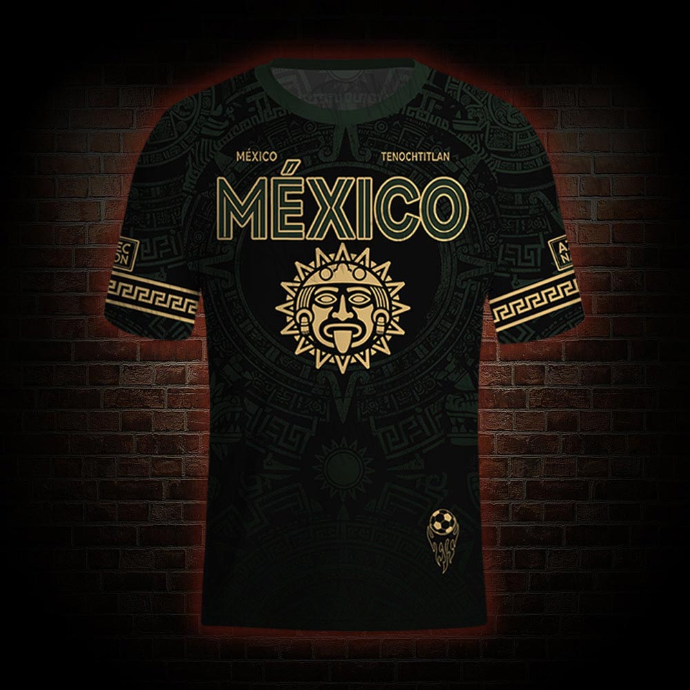 Personalized Mexico Sun God Football Jersey