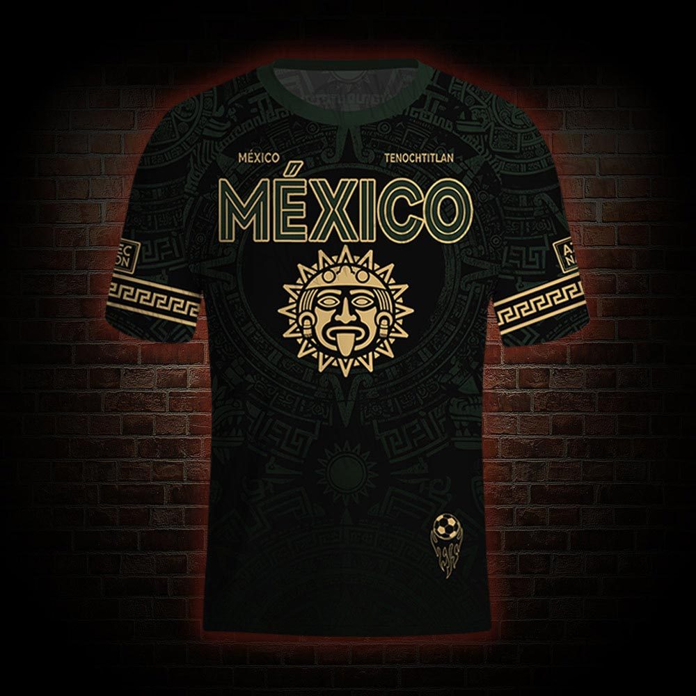 Personalized Mexico Sun God Football Jersey
