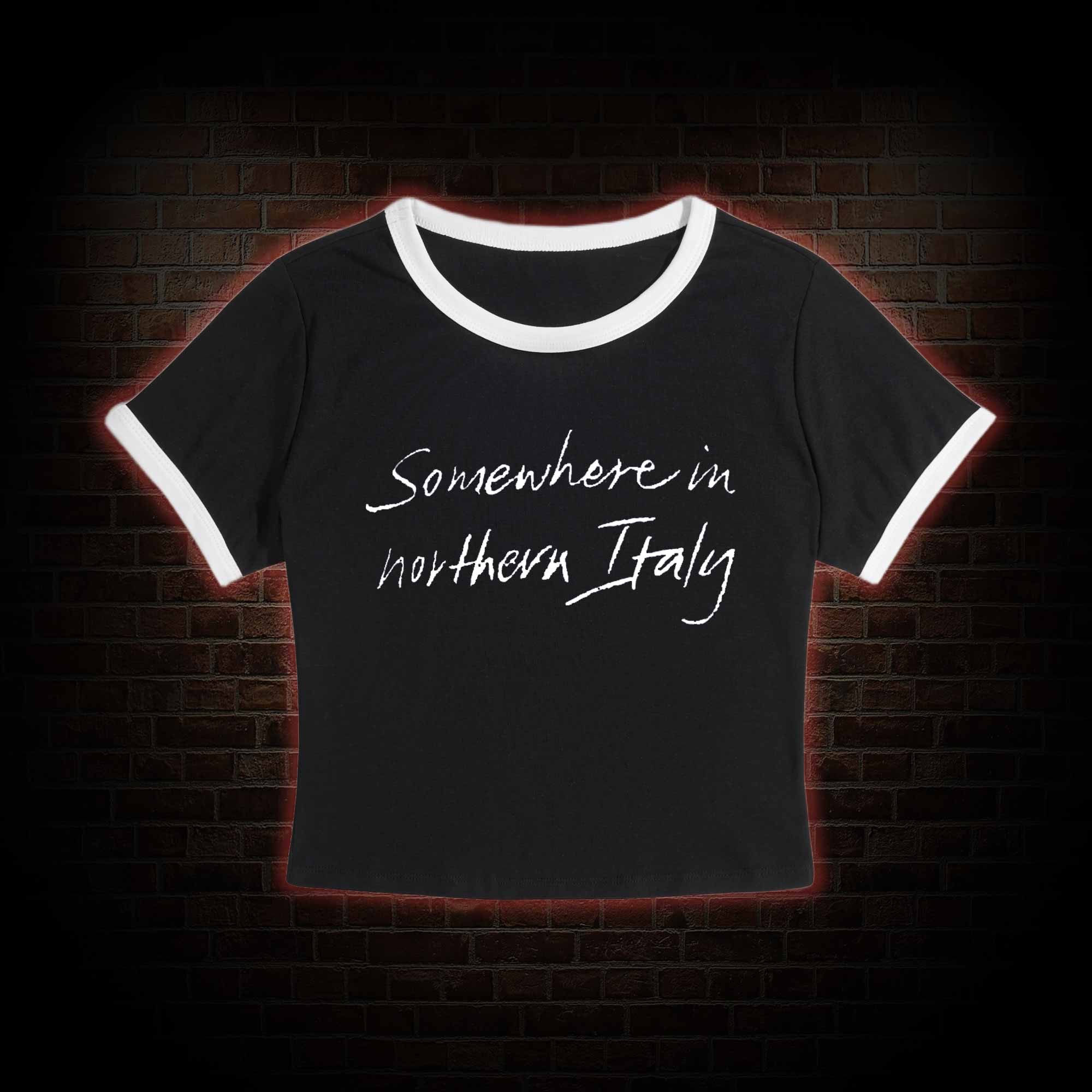 Somewhere In Northern Italy Slim Crop T-Shirts