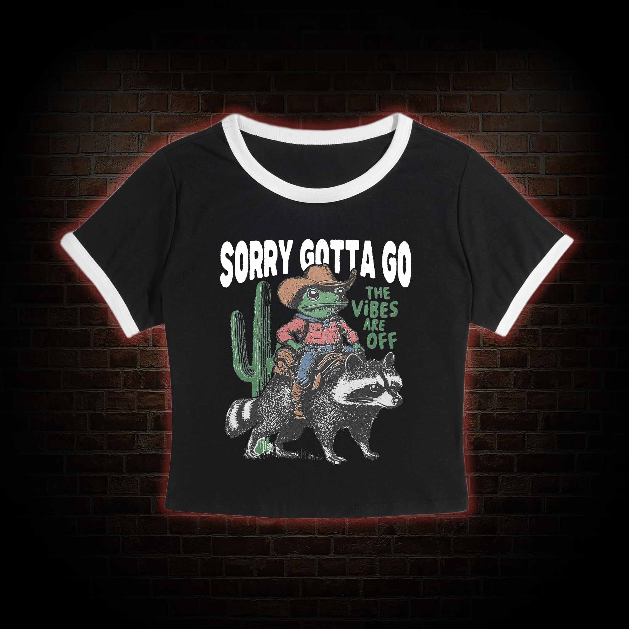 Cowboy Frog Riding Raccoon Baby Tee