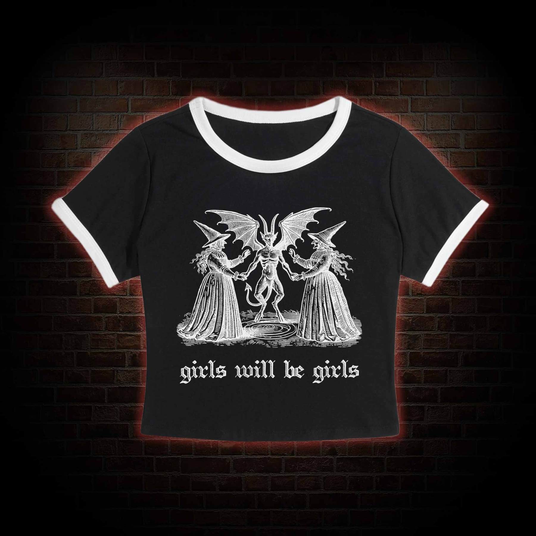 Girls Will Be Girls Slim Crop T-Shirts
