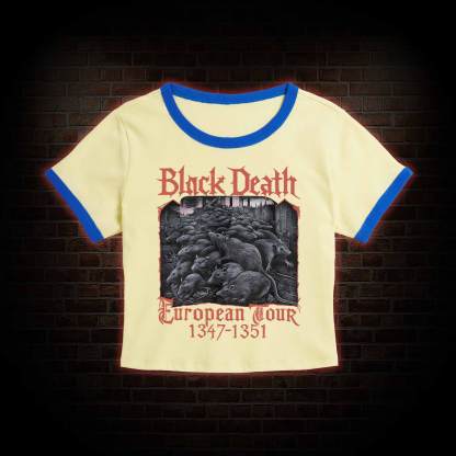 Vintage Black Death European Tour Baby Tee