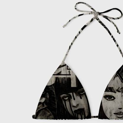 Eyes of Horrors Women's Adjustable Tie-Strap Bikini