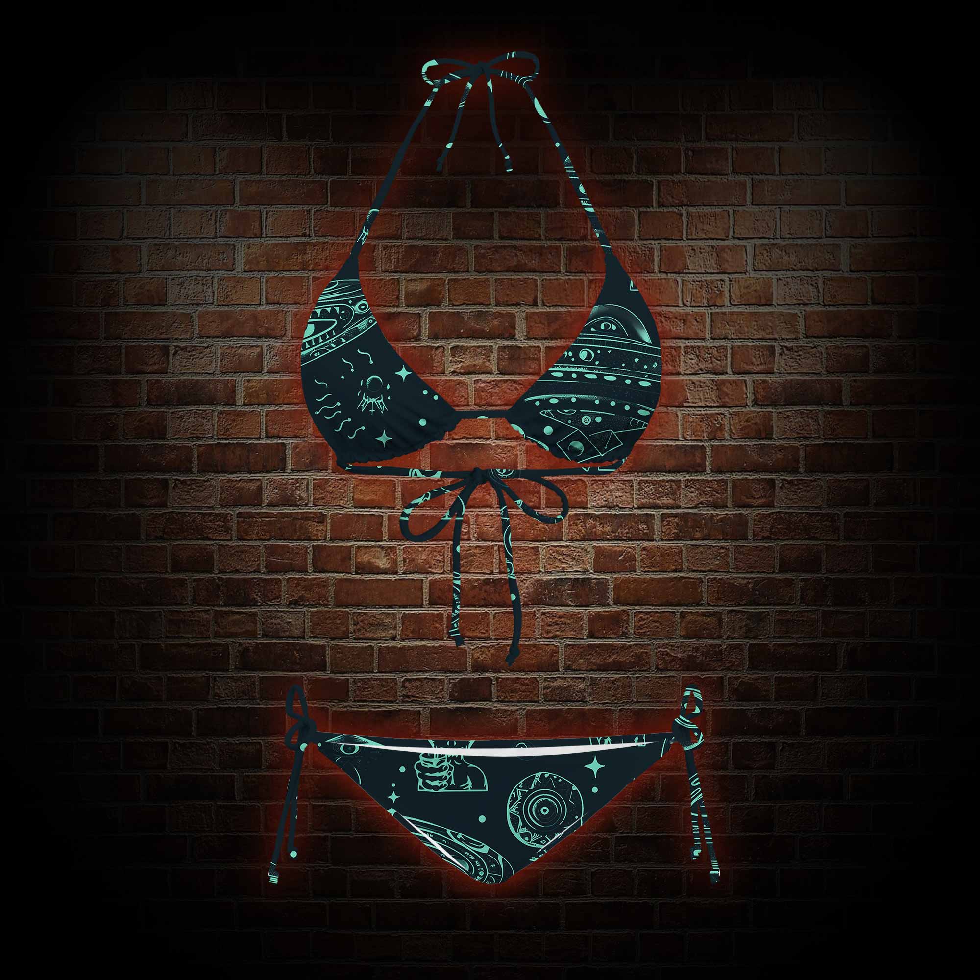 Outer Space Women's Adjustable Tie-Strap Bikini