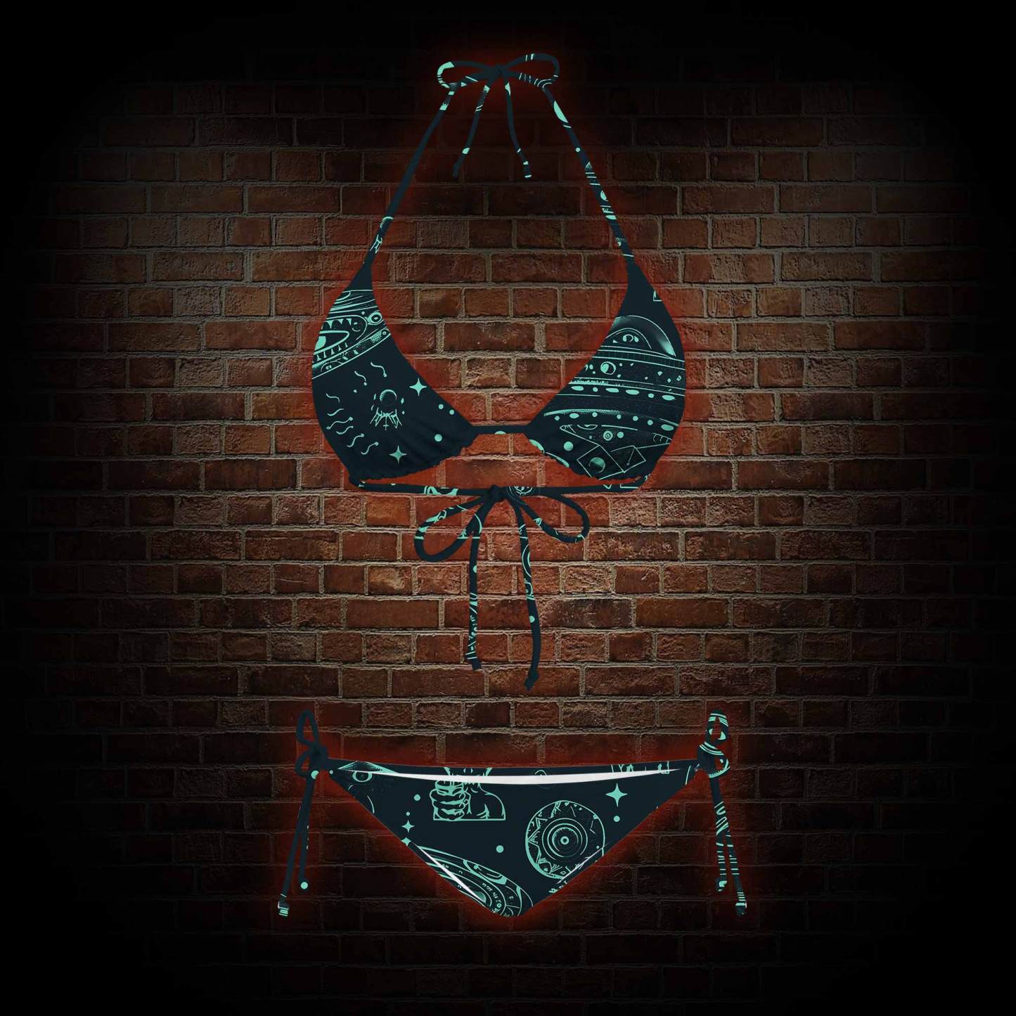 Outer Space Women's Adjustable Tie-Strap Bikini