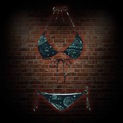Outer Space Women's Adjustable Tie-Strap Bikini