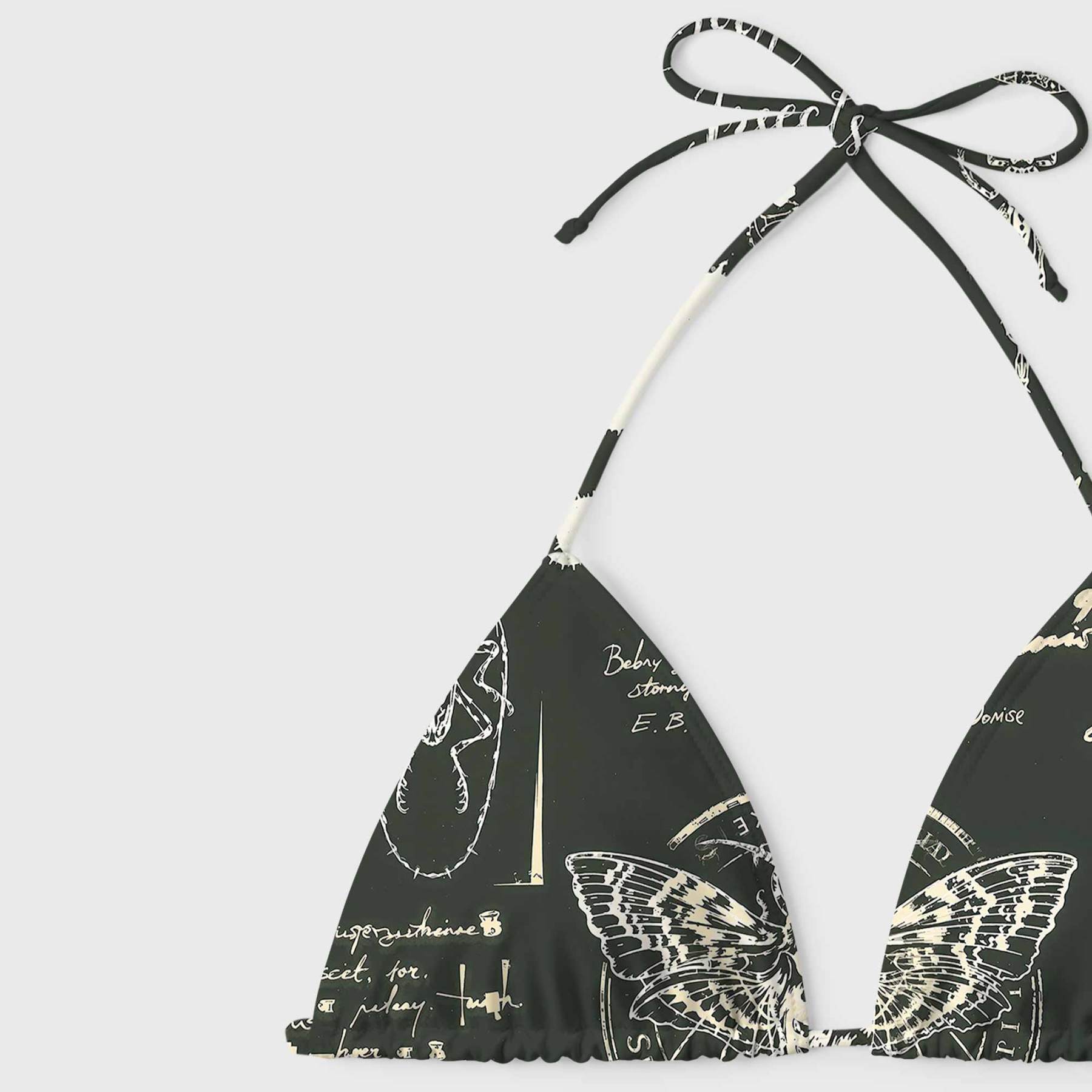 Retro Insects Women's Adjustable Tie-Strap Bikini