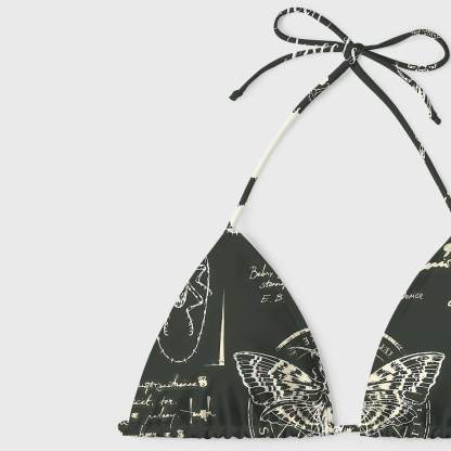 Retro Insects Women's Adjustable Tie-Strap Bikini