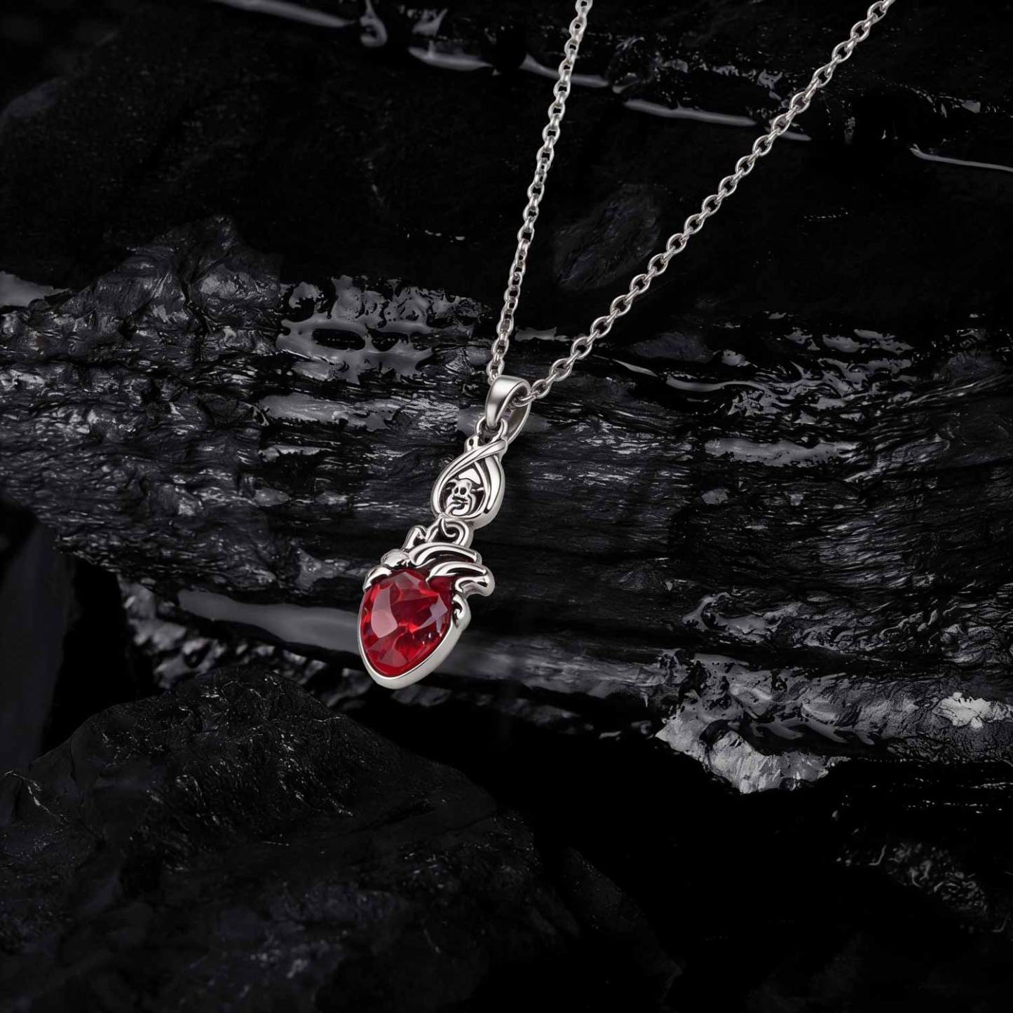Vampires Bat Bloody Heart Necklace