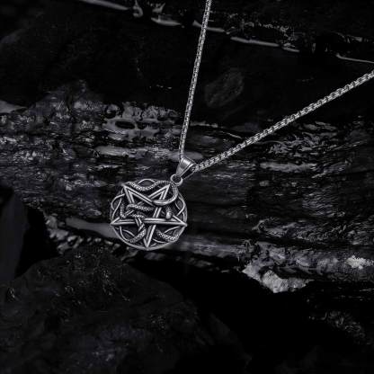 Entwined Snake Pentagram Necklace