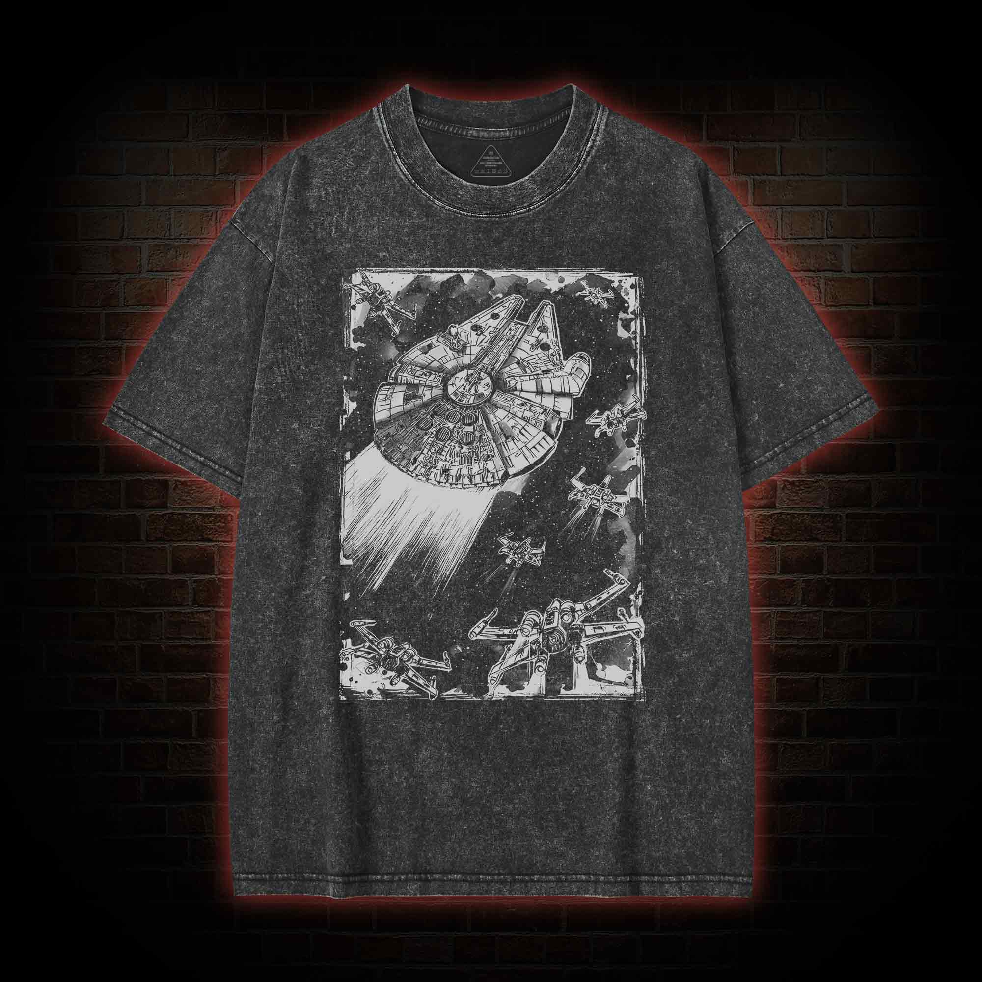 Vintage Space Ship Washed T-Shirt