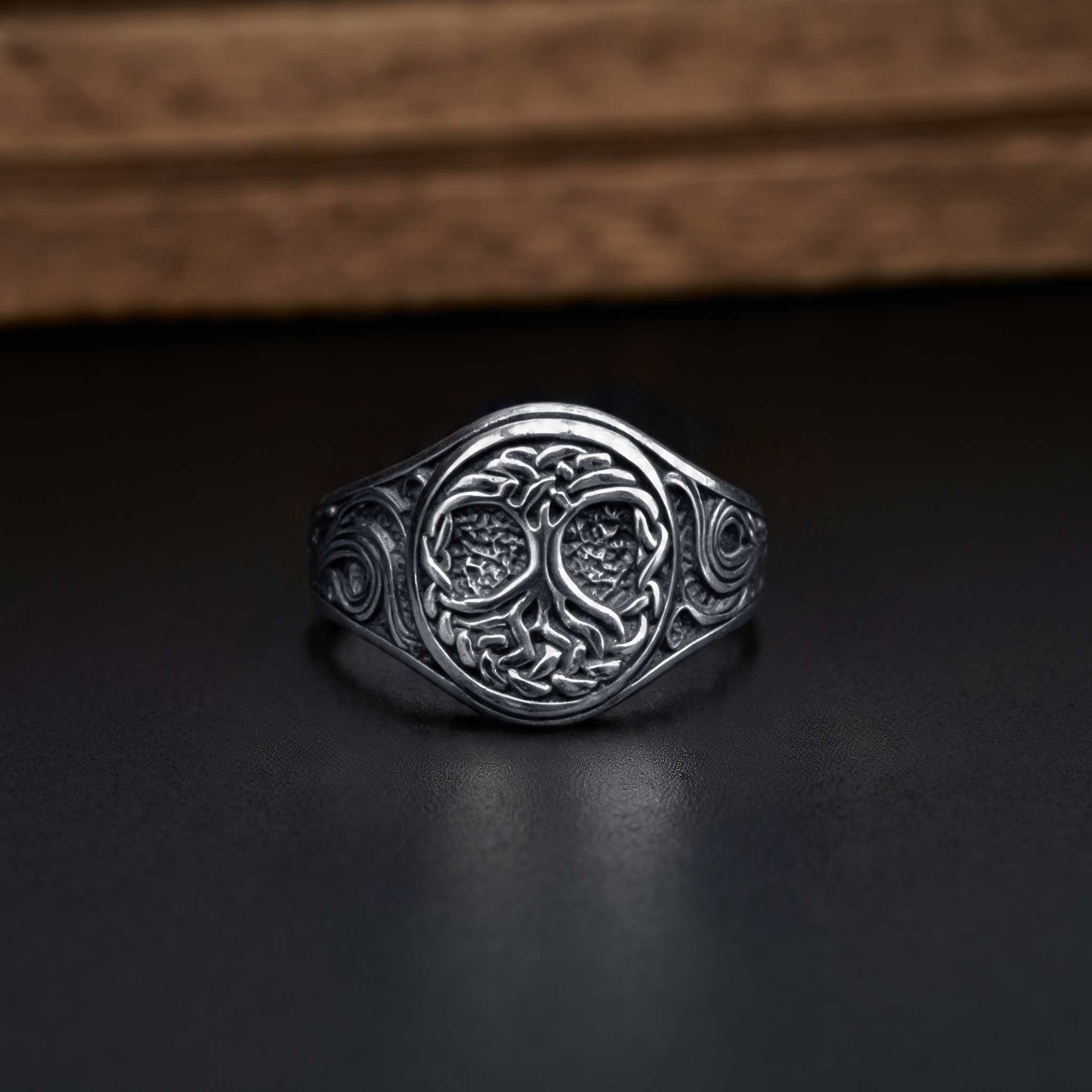 Norse Tree of Life Stainless Steel Ring