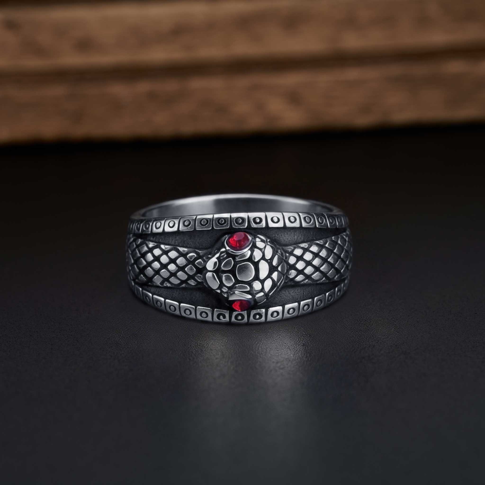 Snake Mouth Stainless Steel Ring