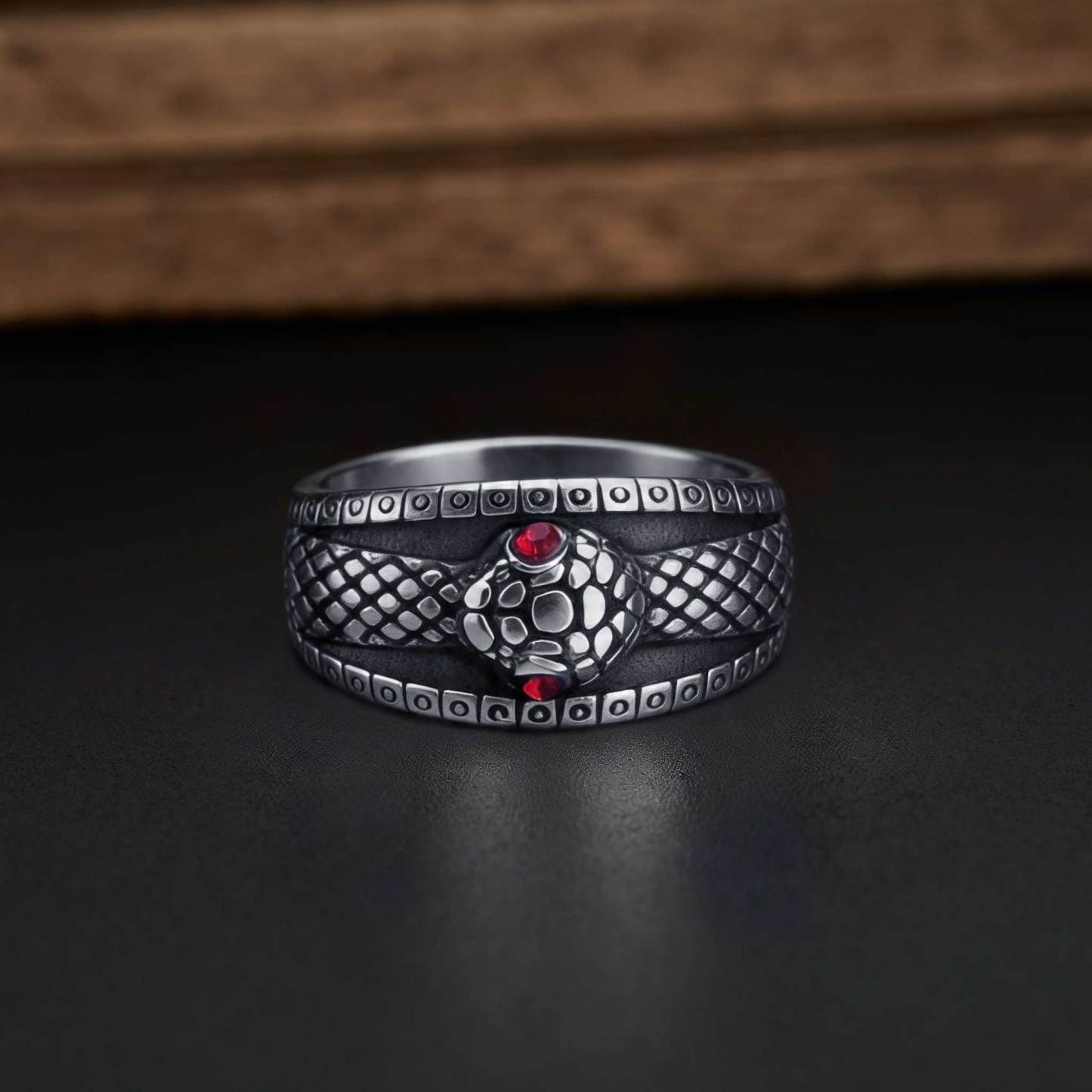 Snake Mouth Stainless Steel Ring
