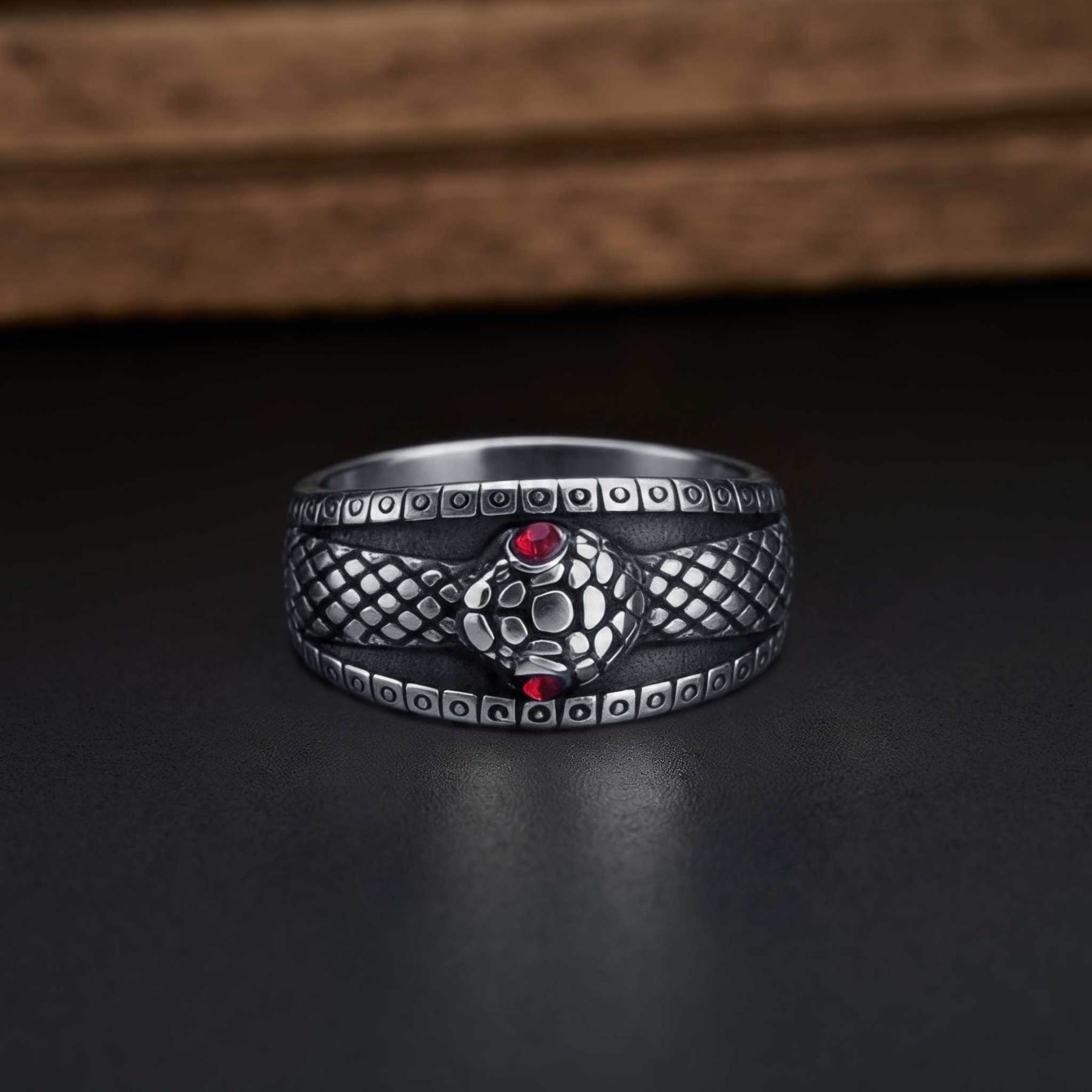 Snake Mouth Stainless Steel Ring