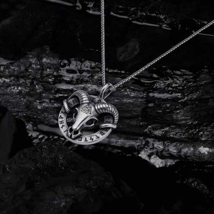 Viking Goat's Head Necklace