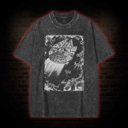 Vintage Space Ship Washed T-Shirt