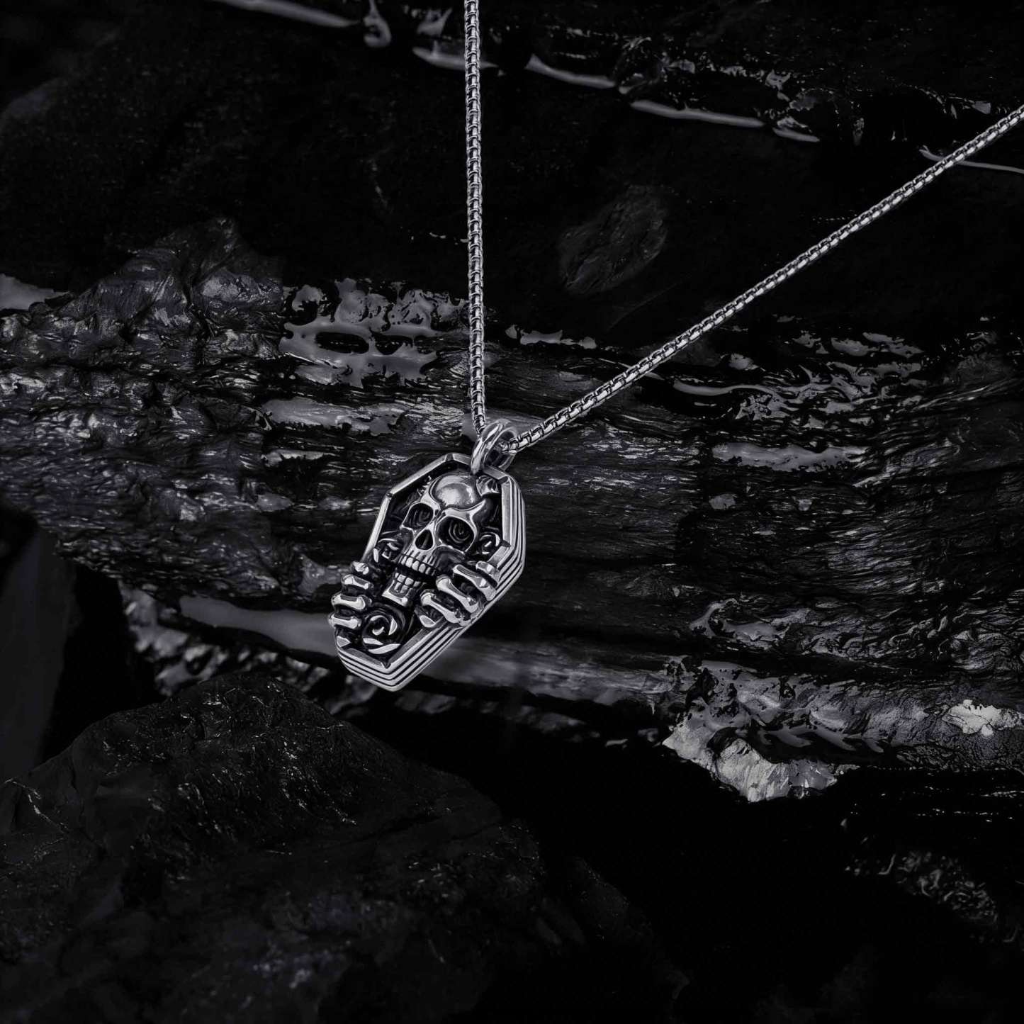 Skull Coffin Necklace