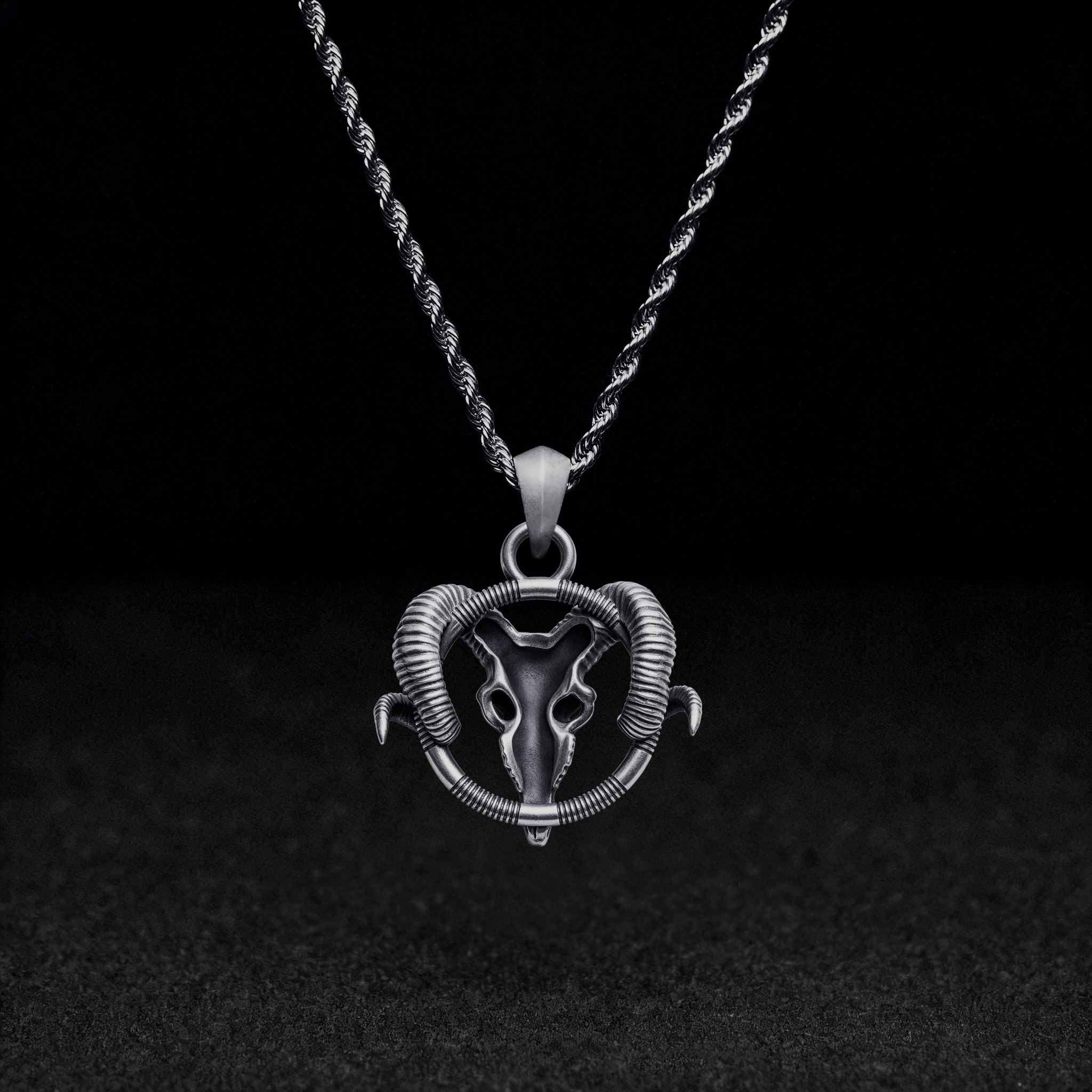Baphomet Skull Sculptural Necklace