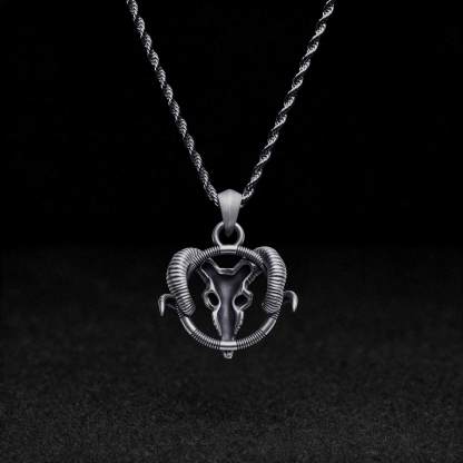Baphomet Skull Sculptural Necklace