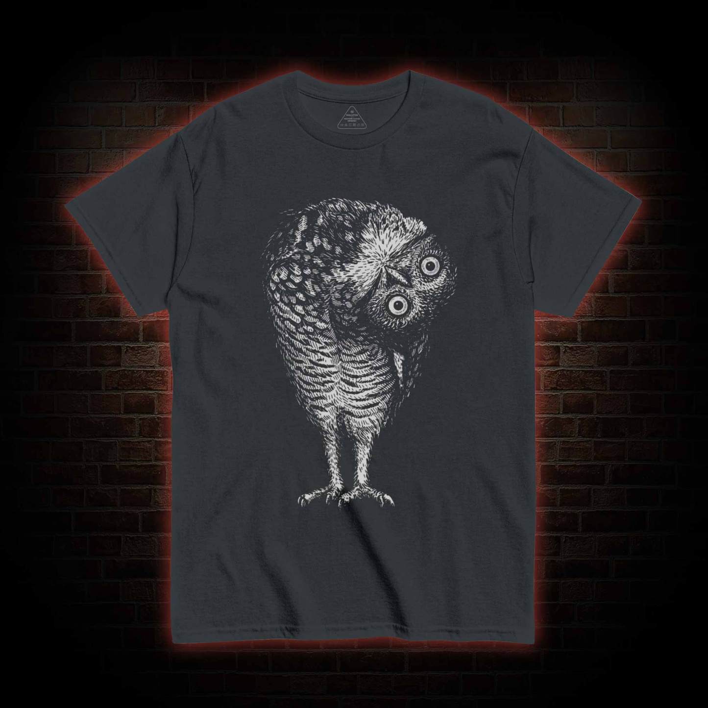 Linocut Owl T-shirt