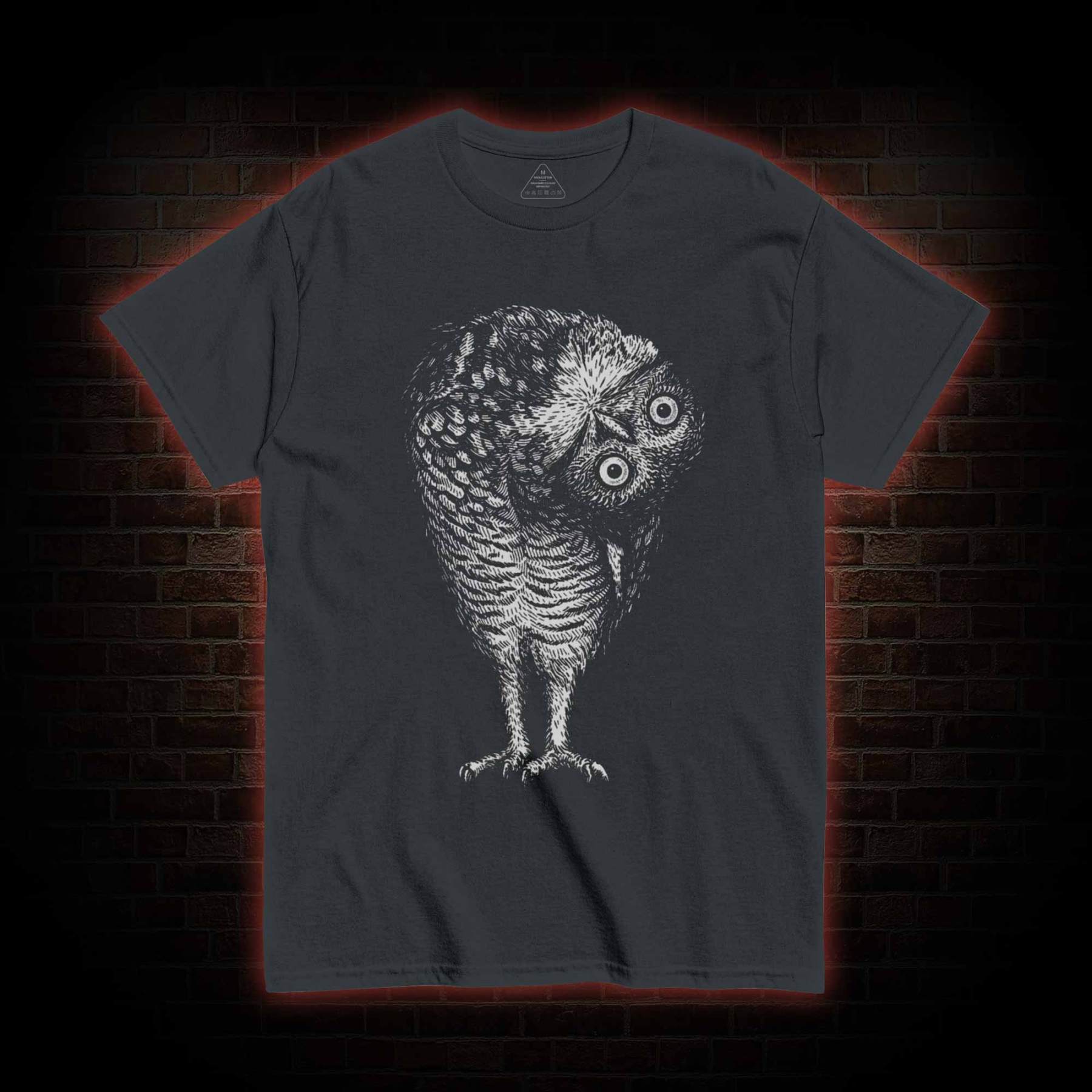 Linocut Owl T-shirt