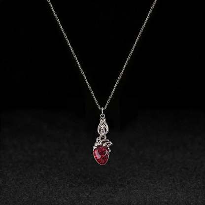 Vampires Bat Bloody Heart Necklace