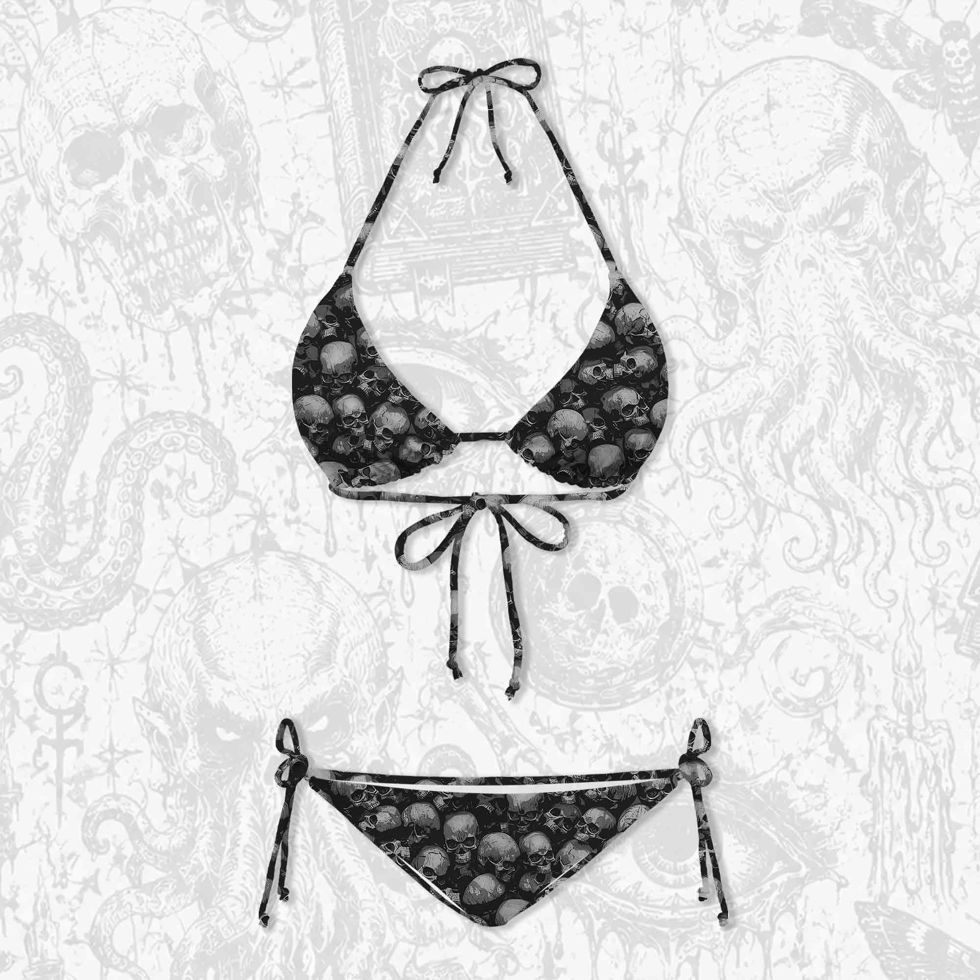 Skulls Women's Adjustable Tie-Strap Bikini