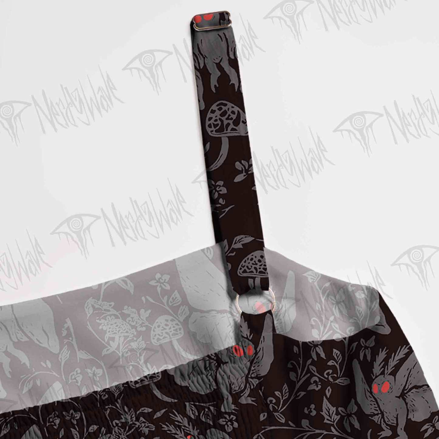 Mothman in the Jungle Spaghetti Strap Long Dress