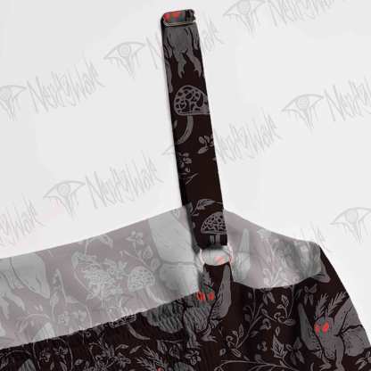 Mothman in the Jungle Spaghetti Strap Long Dress