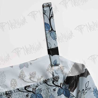 Flying Bats Spaghetti Strap Long Dress