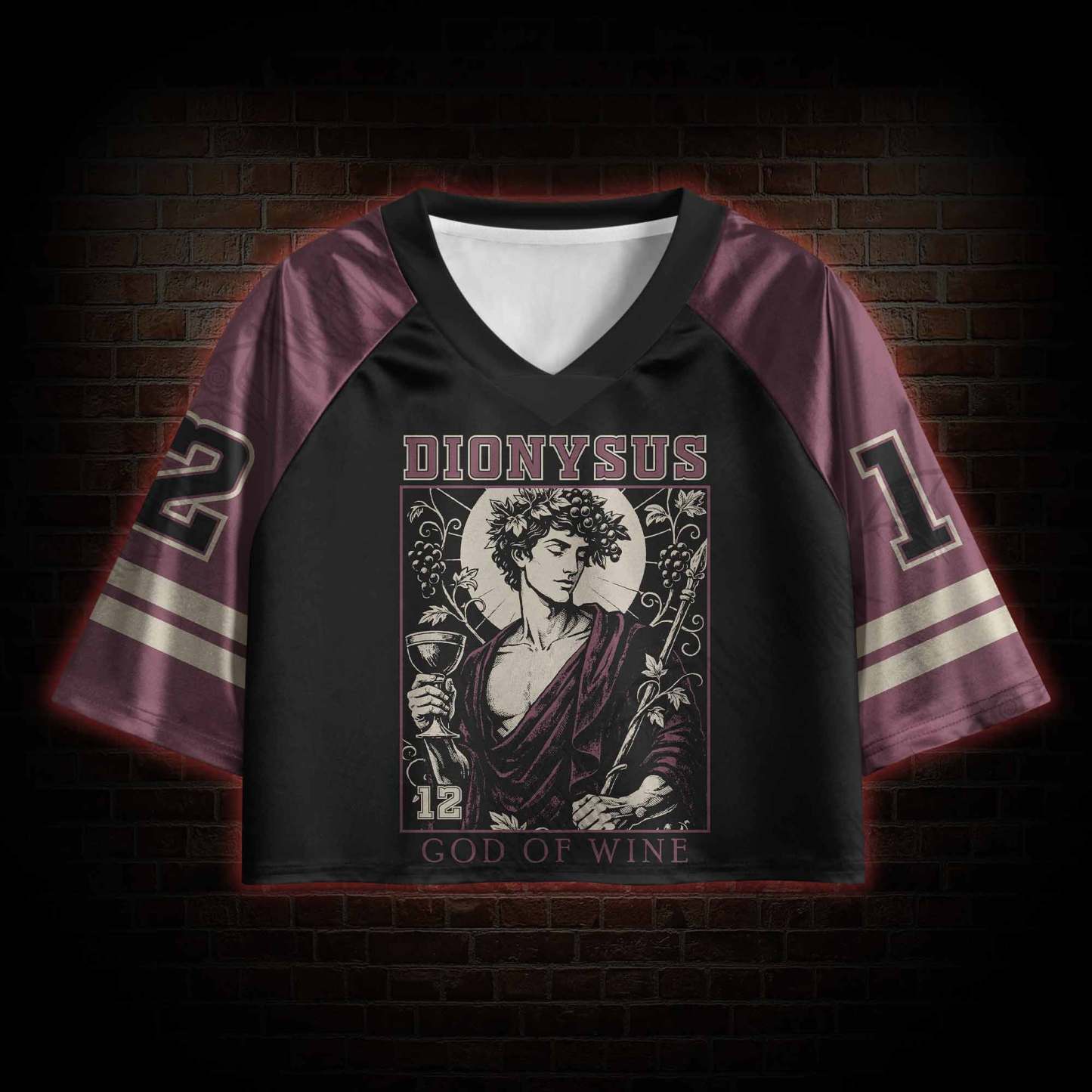 God of Wine Sports Crop Jersey