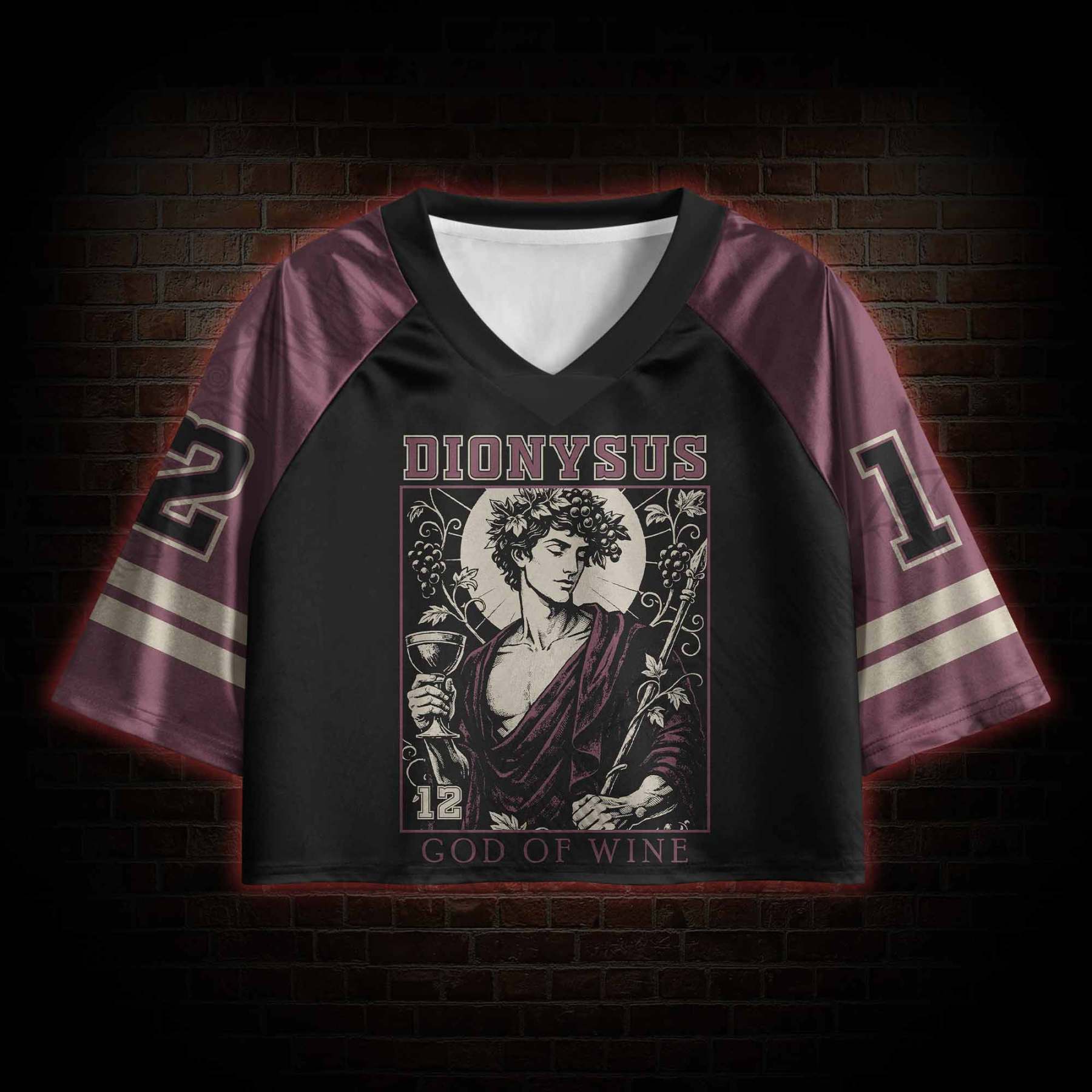 God of Wine Sports Crop Jersey