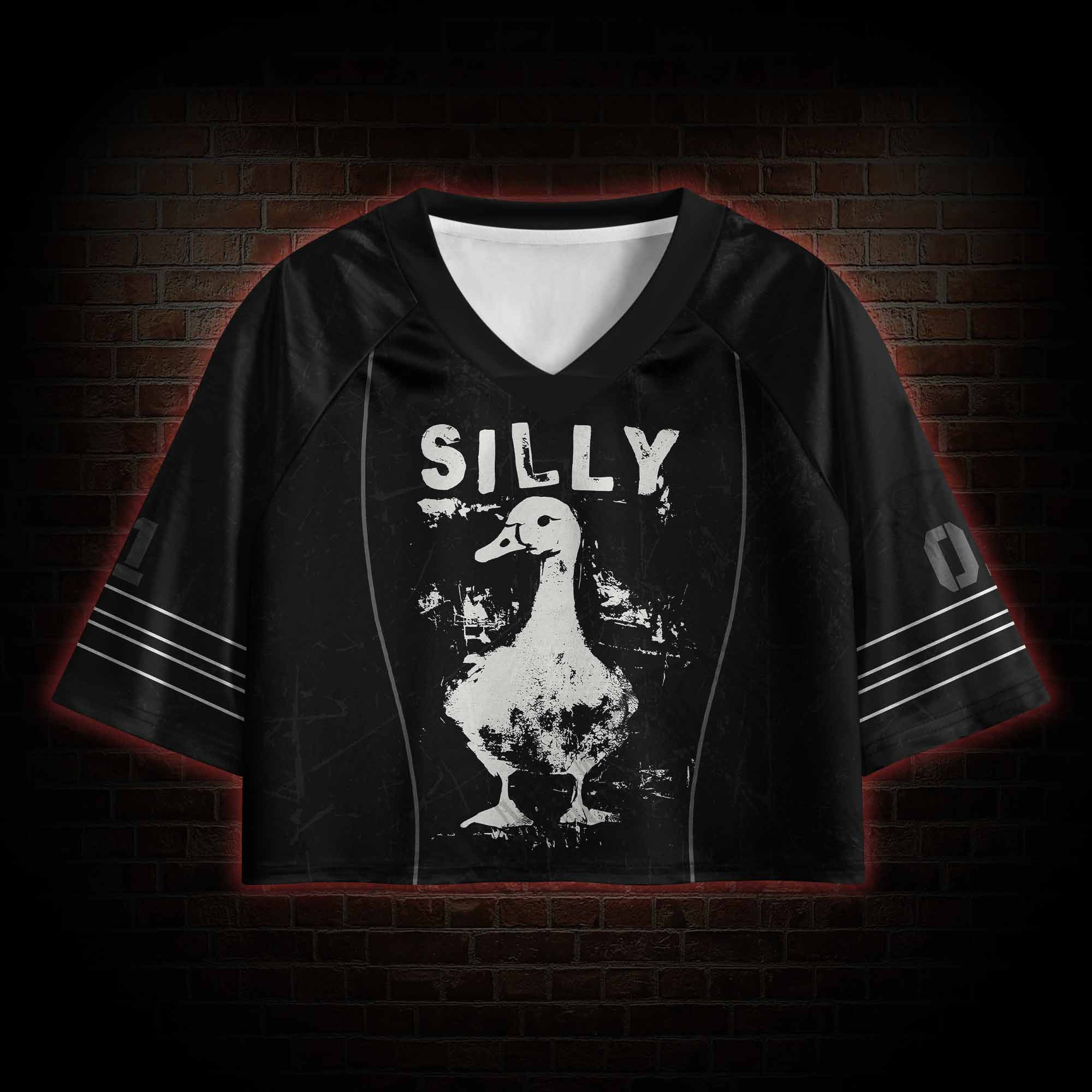 Meme Silly Duck Sports Crop Jersey