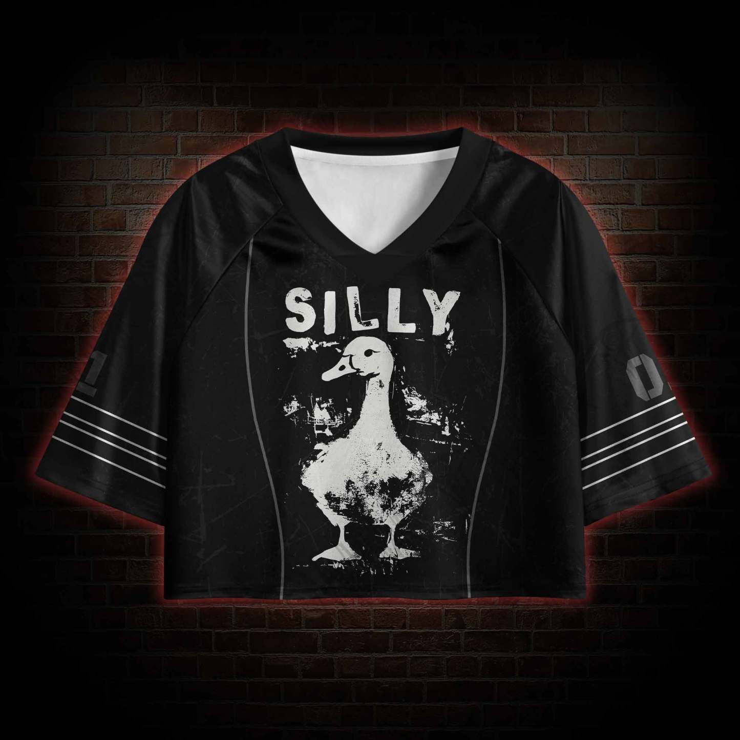 Meme Silly Duck Sports Crop Jersey