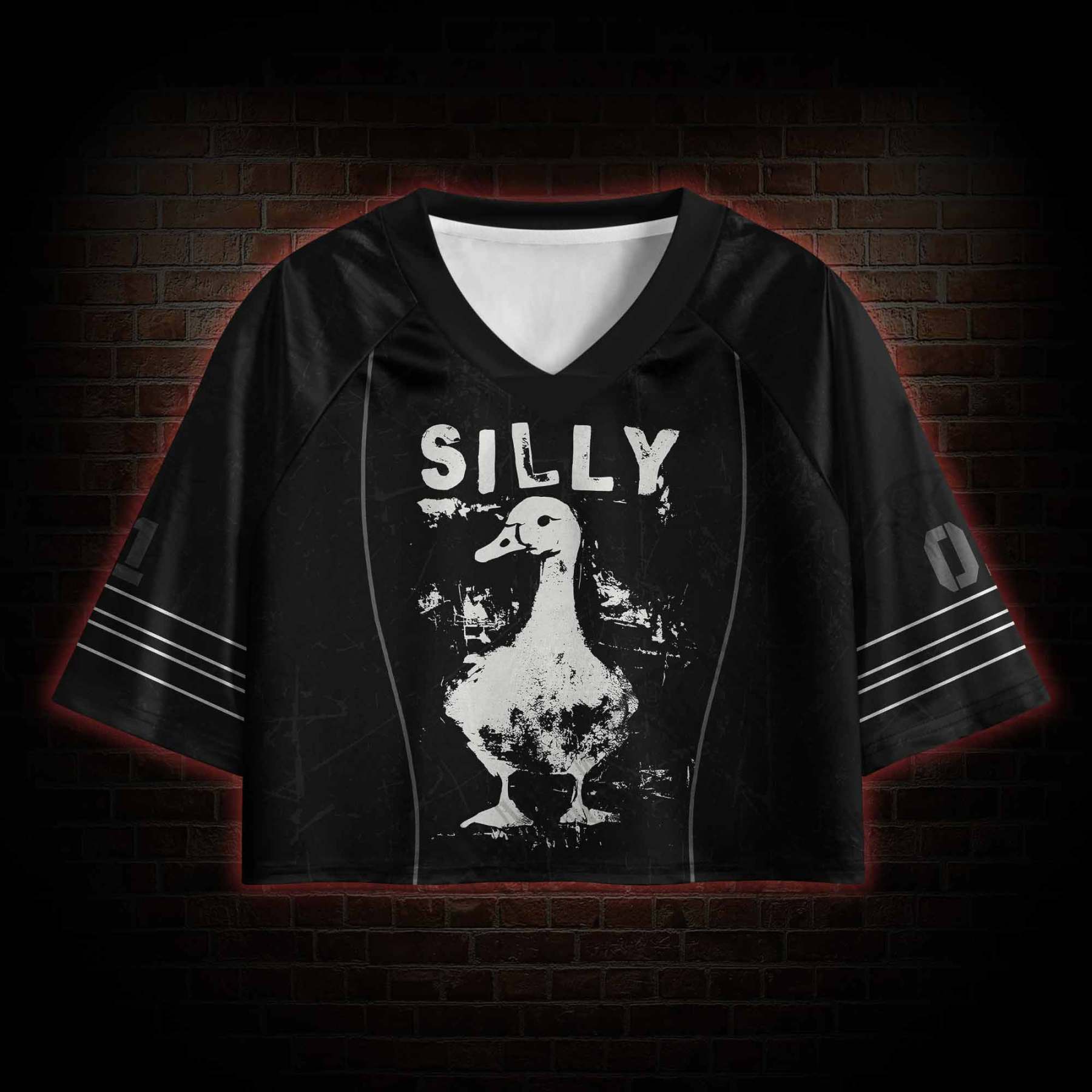 Meme Silly Duck Sports Crop Jersey