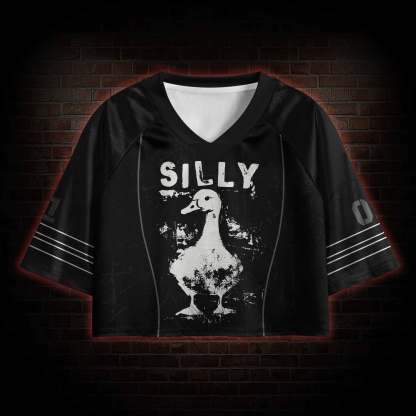 Meme Silly Duck Sports Crop Jersey
