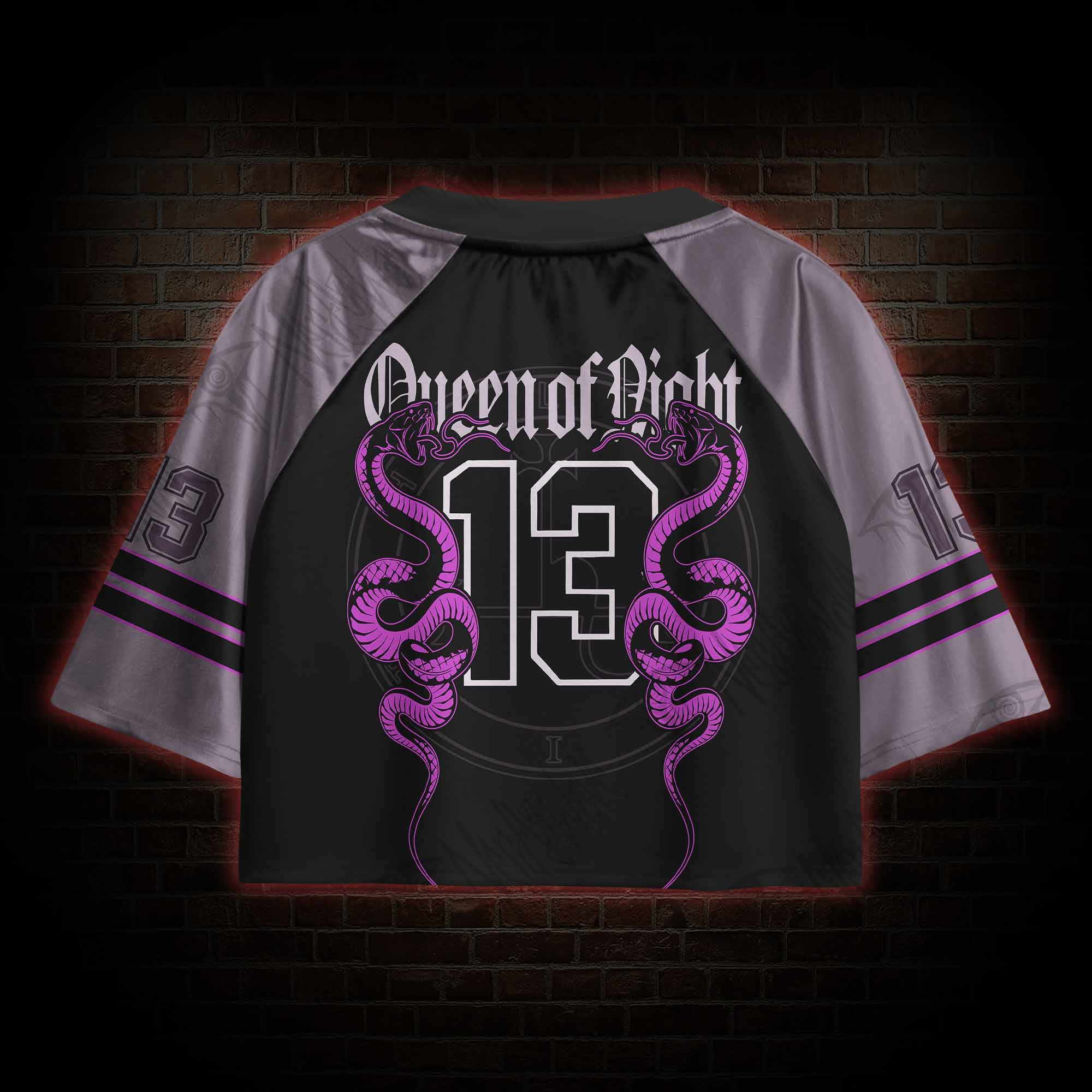 Queen of Night Sports Crop Jersey