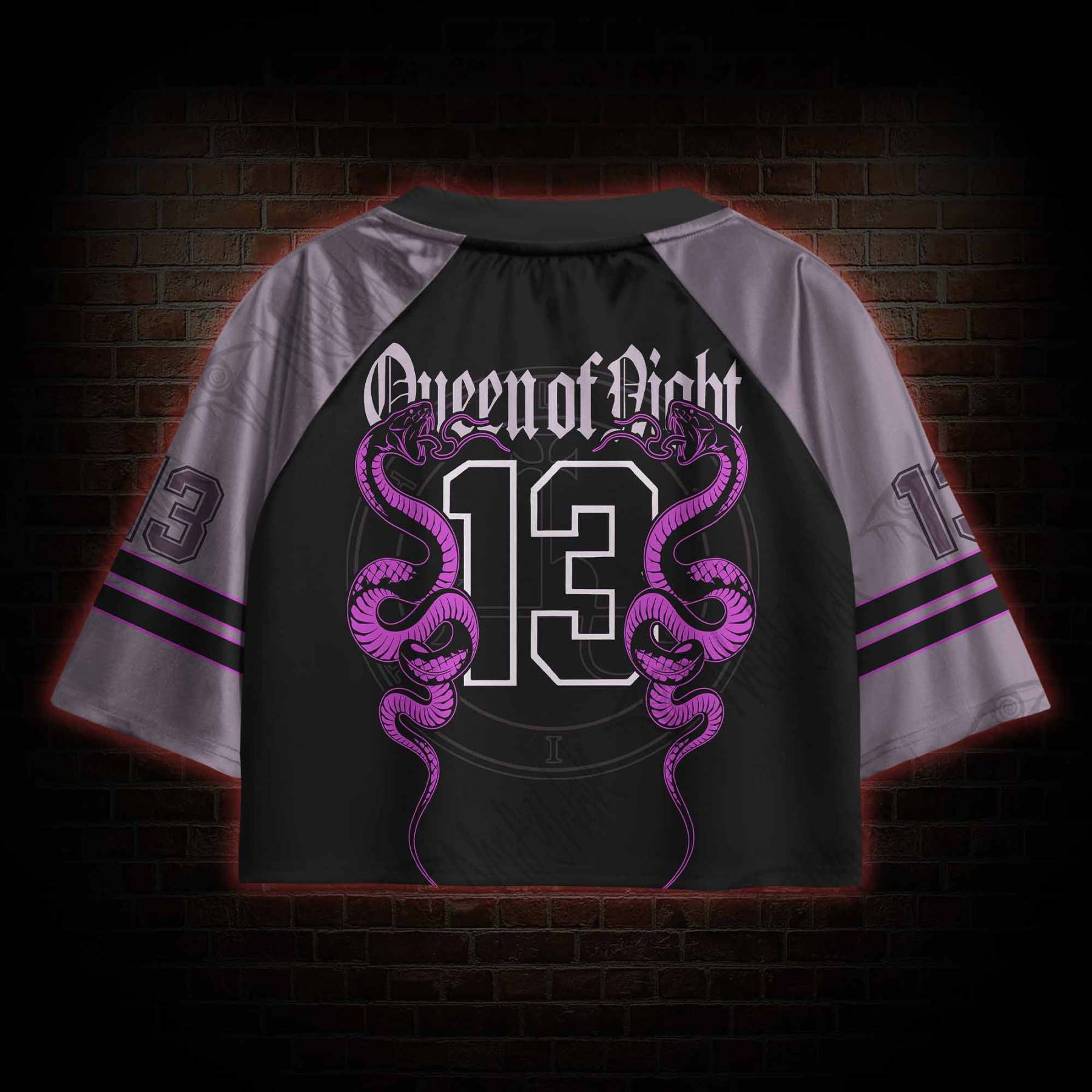 Queen of Night Sports Crop Jersey