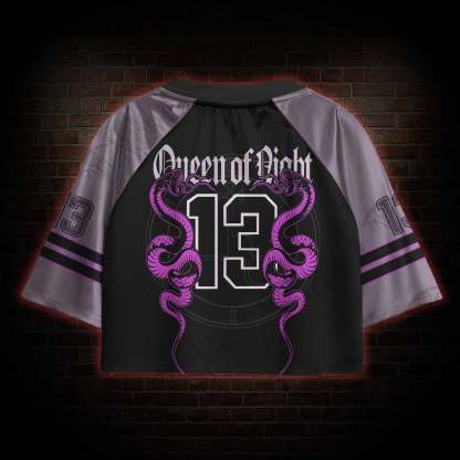 Queen of Night Sports Crop Jersey