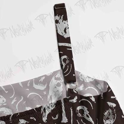 Dinosaur Fossils Spaghetti Strap Long Dress