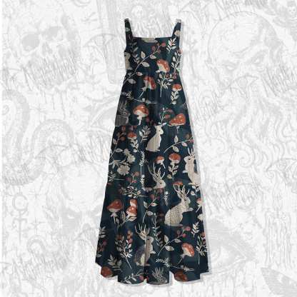 Jackalope Spaghetti Strap Long Dress